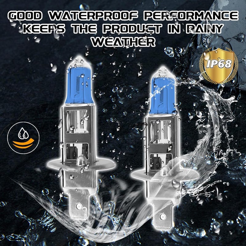 SamWinGear H1 Headlight Bulb H1 Halogen Head Light Bulbs, Ultra White Bright Halogen Headlight Bulb 12V 100W High Beam Low Beam Fog Light Bulbs, Universal Light Lamp for Most Cars, Trucks, SUVs (H1) - Image 3
